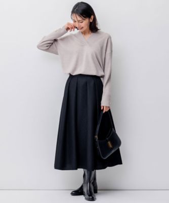 洗える】ウーステッドウール 重ね襟 ニット（KRWSSW0457