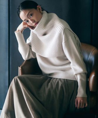 ニット セーター 「滝沢眞規子さん着用/洗える」ウールカシミヤ クルーネック ニット レディース 滝沢眞規子さん着用／洗える】ウールカシミヤ クルーネック