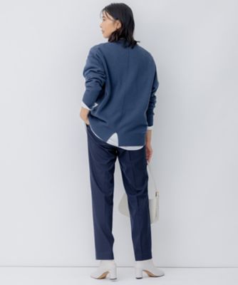 滝沢眞規子さん着用／洗える】ウールカシミヤ クルーネック ニット