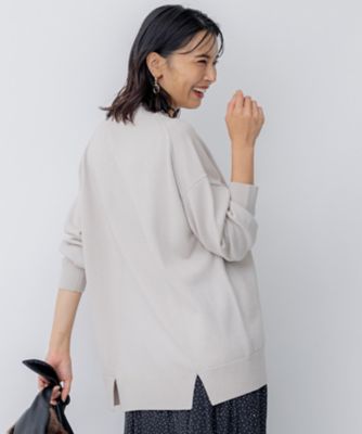 ＜23区 S (Women/小さいサイズ)＞【洗える】ウールミドルゲージ　Ｖネック　チュニック　ニット（ＫＲＷＳＳＷ０５５４）