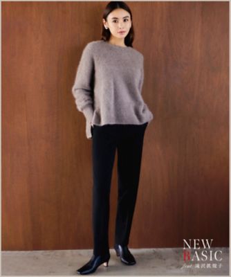 【滝沢眞規子さん着用】クルーネック　ヘアリー　ニット（ＫＲＷＳＳＷ０５５７）