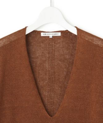 【ＣＬＡＳＳＹ．６月号掲載／洗える】ピュアリネンバルキー　Ｖネックニット（ＫＲＷＷＣＭ０３５８）