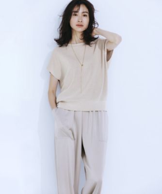 【タグ付新品】２３区 コットンスパンコールニット セール】 【Oggi2月号掲載/洗える】スパングル クルーネック