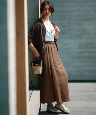 一部店舗限定／洗える】ライトシアーニット ジップカーディガン