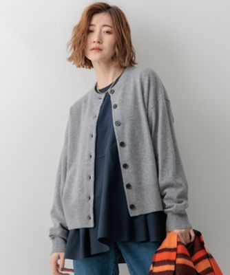 ＜23区 L (Women/大きいサイズ)＞【Ｏｇｇｉ１２月号掲載／洗える】ピュアカシミヤ　ニットカーディガン（ＫＲＷＷＣＷ０４５０）