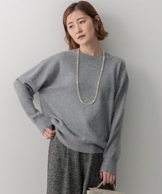 【Ｏｇｇｉ２月号掲載／洗える】ピュアカシミヤ　クルーネック　ニット（ＫＲＷＷＣＷ０４５１）