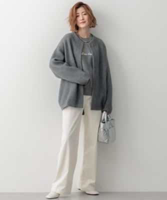 【ＣＬＡＳＳＹ．１１月号掲載／洗える】ラクーンブレンドダブルフェイス　ニットカーディガン（ＫＲＷＷＣＷ０４５７）
