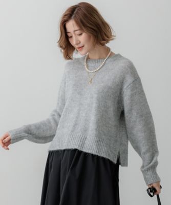 【Ｏｇｇｉ２月号掲載／洗える】スパングル　クルーネック　ニット（ＫＲＷＷＣＷ０６５５）