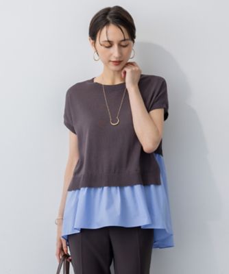 【洗える】レイヤードデザイン　ニット（ＫＲＷＷＧＡ０１５３）