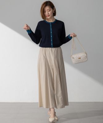 洗える】レーヨンポリエステルストレッチ カーディガン