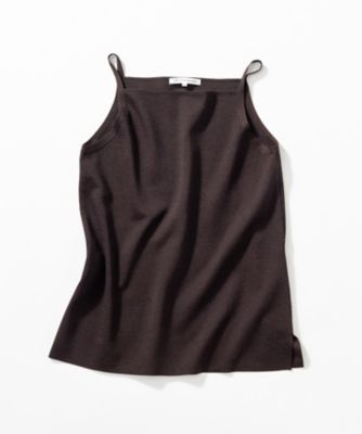 【送料無料】23区 L (Women/大きいサイズ)/ニジュウサンク エル【洗える】シャイニーシアー ニット キャミソール 035_コゲチャ 衣料品【三越伊勢丹/公式】