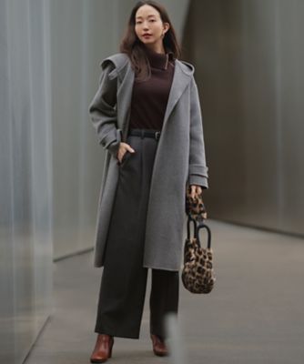 ボイルドウールコンビ ジップ タートルニット（KRWWGW0562