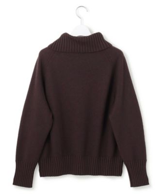 ボイルドウールコンビ ジップ タートルニット（KRWWGW0562