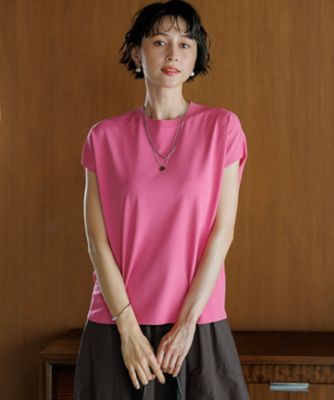 レーヨンポリエステルストレッチ フレンチスリーブ ニット
