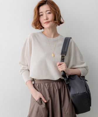 ＜23区 L (Women/大きいサイズ)＞シャイニーシアー　ドルマン　ニット（ＫＲＷＷＬＭ０４５７）