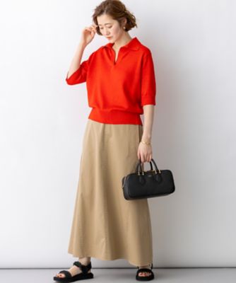 CanCam掲載】ピュアリネン スキッパー ポロニット
