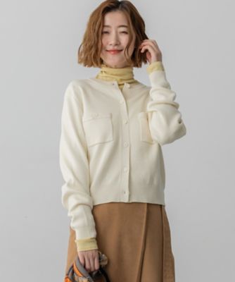 ＜23区 L (Women/大きいサイズ)＞【滝沢眞規子さん着用】コットンカシミヤ　ポケット　カーディガン（ＫＲＷＷＬＳ０１５０）