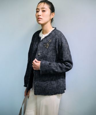 美品★FOXEY★カシミヤざっくりカーディガン★VERY掲載 滝沢真紀子さん着用 滝沢眞規子さん着用／Oggi掲載】コットンカシミヤ ポケット