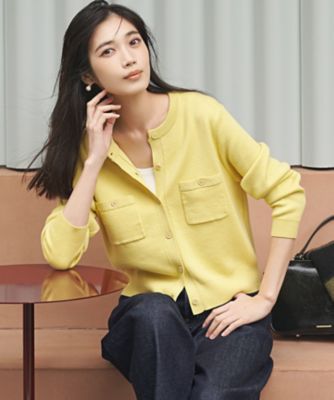 美品★FOXEY★カシミヤざっくりカーディガン★VERY掲載 滝沢真紀子さん着用 滝沢眞規子さん着用／Oggi掲載】コットンカシミヤ ポケット