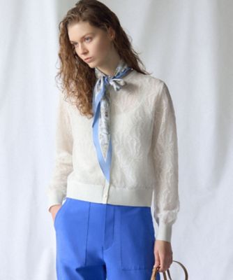 ＜23区 L (Women/大きいサイズ)＞ラッセルレース　ニット　カーディガン（ＫＲＷＷＬＳ０３５９）