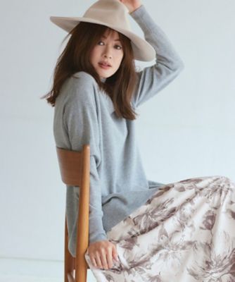 ＜23区 L (Women/大きいサイズ)＞ＣＡＲＩＡＧＧＩウールカシミヤ　ハイネック　ニット（ＫＲＷＷＮＷ０５５１）