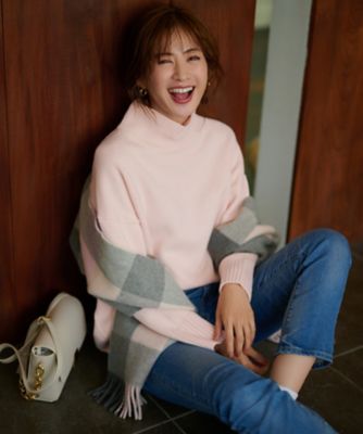 ＜23区 L (Women/大きいサイズ)＞【好評につき新色追加／ＣＬＡＳＳＹ．１月号掲載】ウールカシミヤブレンド　スタンドネック　ニット（ＫＲＷＷＮＷ０５５３）