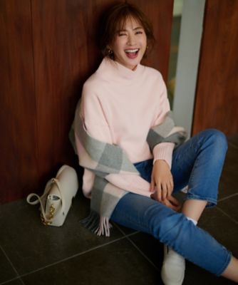 【好評につき新色追加／ＣＬＡＳＳＹ．１月号掲載】ウールカシミヤブレンド　スタンドネック　ニット（ＫＲＷＷＮＷ０５５３）