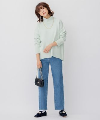 【好評につき新色追加／ＣＬＡＳＳＹ．１月号掲載】ウールカシミヤブレンド　スタンドネック　ニット（ＫＲＷＷＮＷ０５５３）