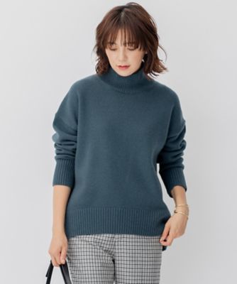【好評につき新色追加／ＣＬＡＳＳＹ．１月号掲載】ウールカシミヤブレンド　スタンドネック　ニット（ＫＲＷＷＮＷ０５５３）