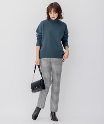 【好評につき新色追加／ＣＬＡＳＳＹ．１月号掲載】ウールカシミヤブレンド　スタンドネック　ニット（ＫＲＷＷＮＷ０５５３）