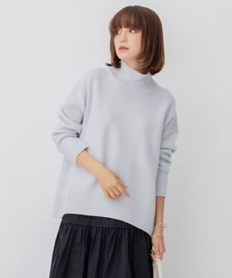 【好評につき新色追加／ＣＬＡＳＳＹ．１月号掲載】ウールカシミヤブレンド　スタンドネック　ニット（ＫＲＷＷＮＷ０５５３）