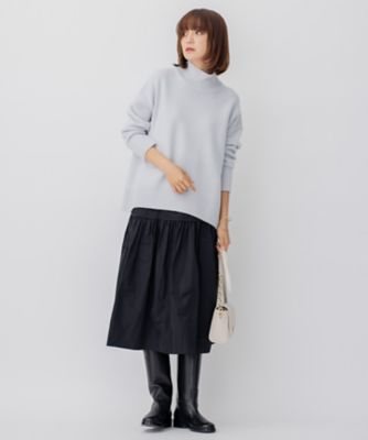 【好評につき新色追加／ＣＬＡＳＳＹ．１月号掲載】ウールカシミヤブレンド　スタンドネック　ニット（ＫＲＷＷＮＷ０５５３）