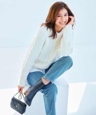 【ＣＬＡＳＳＹ．１２月号掲載】アランパターン　ニット（ＫＲＷＷＮＷ０５５９）
