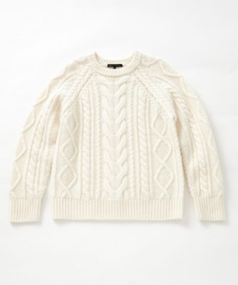 【ＣＬＡＳＳＹ．１２月号掲載】アランパターン　ニット（ＫＲＷＷＮＷ０５５９）