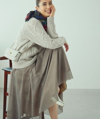 【ＣＬＡＳＳＹ．１２月号掲載】アランパターン　ニット（ＫＲＷＷＮＷ０５５９）