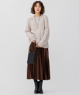 【ＣＬＡＳＳＹ．１２月号掲載】アランパターン　ニット（ＫＲＷＷＮＷ０５５９）