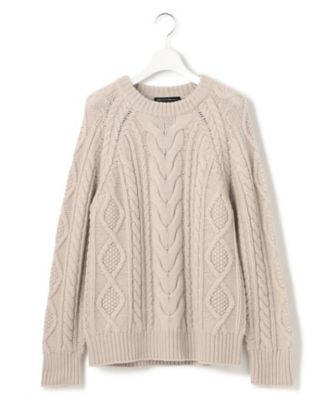 【ＣＬＡＳＳＹ．１２月号掲載】アランパターン　ニット（ＫＲＷＷＮＷ０５５９）