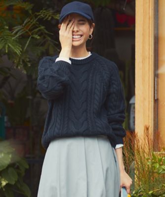 【ＣＬＡＳＳＹ．１２月号掲載】アランパターン　ニット（ＫＲＷＷＮＷ０５５９）