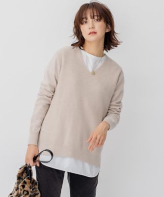 【ＷＥＢ限定】カシミヤブレンドバルキー　Ｖネック　ニット（ＫＲＷＷＮＷ０５６４）
