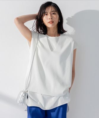 23区 L (Women/大きいサイズ)/ニジュウサンク エル 【洗える】コットンポリエステル　Ｖネック　ニット（ＫＲＷＷＳＭ０５５３）