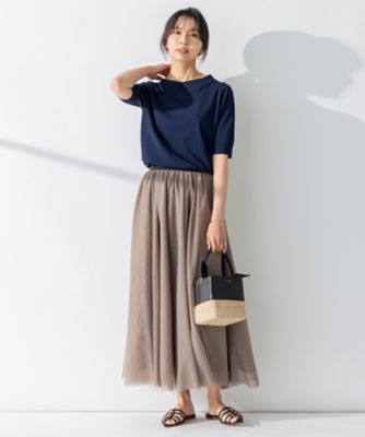 【ＷＥＢ限定】レーヨンポリエステルストレッチ　襟デザイン　ニット（ＫＲＷＷＳＭ０８４３）