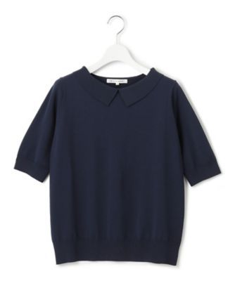【ＷＥＢ限定】レーヨンポリエステルストレッチ　襟デザイン　ニット（ＫＲＷＷＳＭ０８４３）