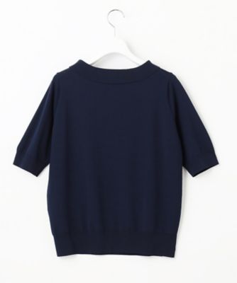 【ＷＥＢ限定】レーヨンポリエステルストレッチ　襟デザイン　ニット（ＫＲＷＷＳＭ０８４３）