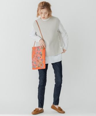 新品23区S【洗える】コンパクトコットンポリエステル ニットベスト