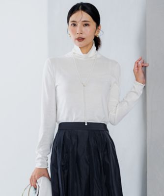 23区 L (Women/大きいサイズ)/ニジュウサンク エル 【杏さん着用/洗える】スムージーコットン シアー ニット(KRWWSW0358)