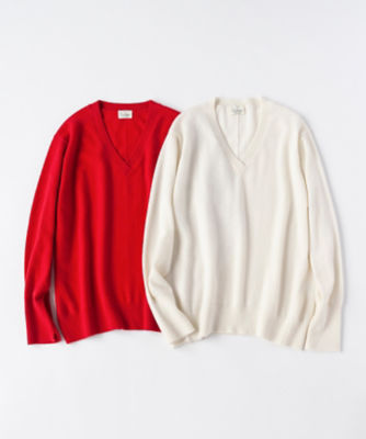 洗える】ピュアカシミヤ Vネック ニット（KRWWSW0451