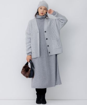 23区 - ホワイトライさま専用　23区アランパターンニット 杏さん着用／洗える】ウールカシミヤ アランパターン