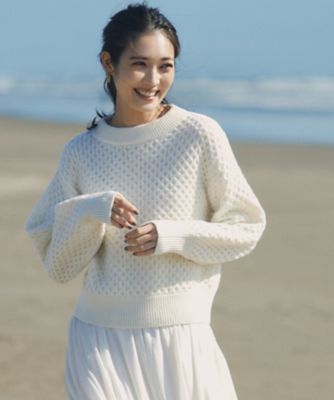 ＜23区 L (Women/大きいサイズ)＞【一部店舗限定／洗える】ハニカム　ニット（ＫＲＷＷＳＷ０８５３）