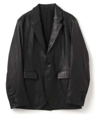 JOSEPH HOMME ジョゼフオム 羊革 レザーシャツジャケット サイズ48 新素材【シャツ感覚で羽織れる軽さ】シュリンクエアレザー ブルゾン