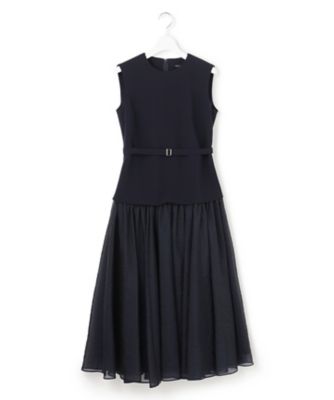 ＜23区 L (Women/大きいサイズ)＞【ＡＰＰＬＡＵＤＩＲ】クリアジョーゼットコンビ　ドレス（ＯＰＡ２ＣＳ０７２１）